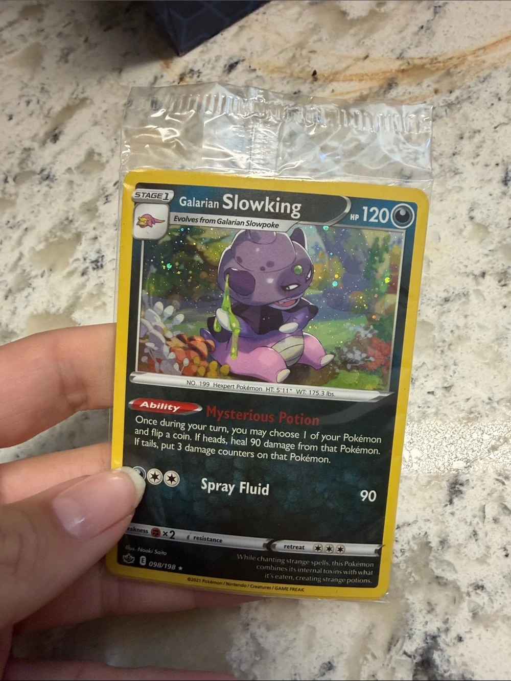 Pokemon TCG Galarian Slowking 098/198 Promo Cosmos Holo Foil *SEALED*